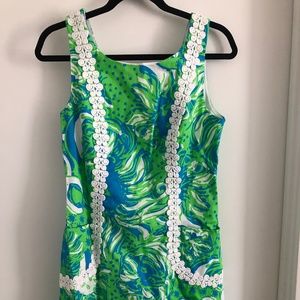 Lilly Pulitzer Blue/Green Sleeveless Dress Size 8